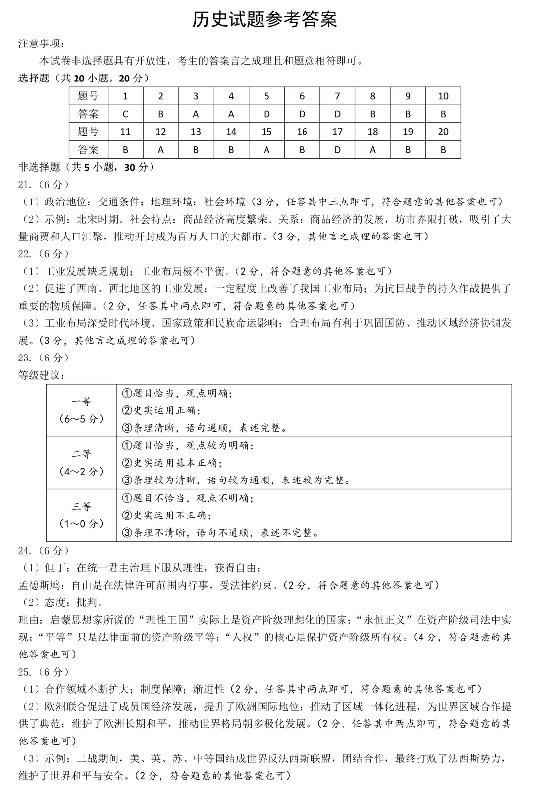 2026年开封市中考一模(7科全)试卷、听力及答案 第56张