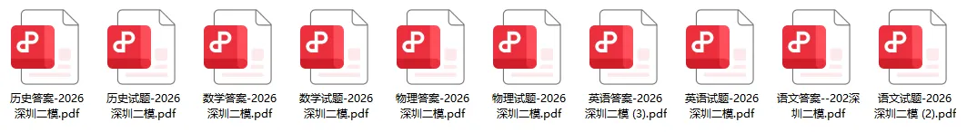 更新!2026深圳高三二模语数英物历日真题及答案解析已出! 第1张