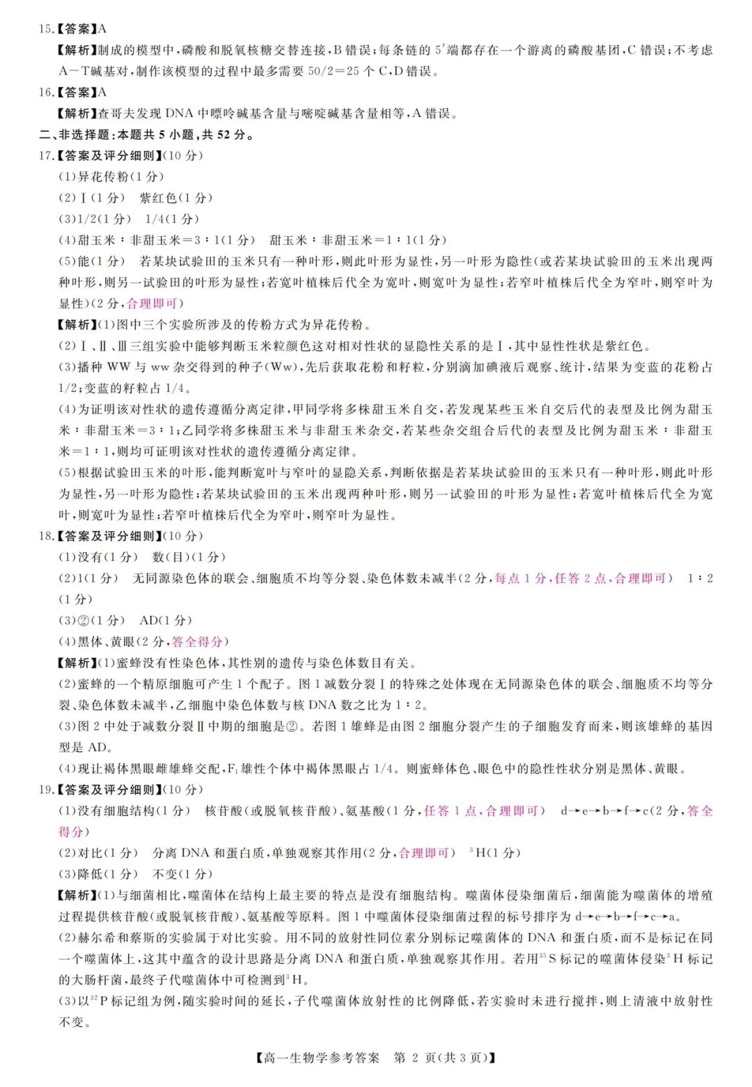 【语文】九师联盟2028届高一下学期4月模拟考试标准参考答案及评分细则 第2张