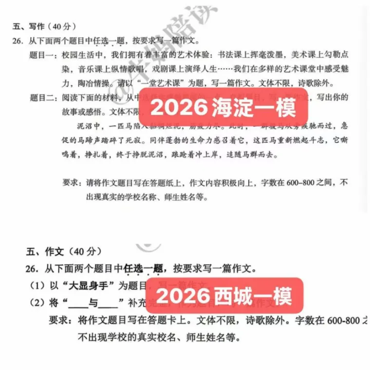 中考一模语文刚考完,问了娃作文,心立马拔凉! 第2张