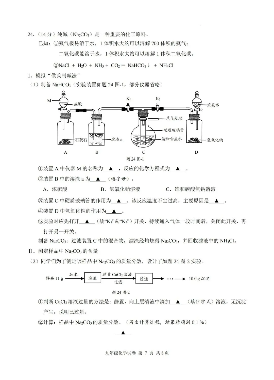 2026年仪征市一模化学试卷(含答案) 第7张