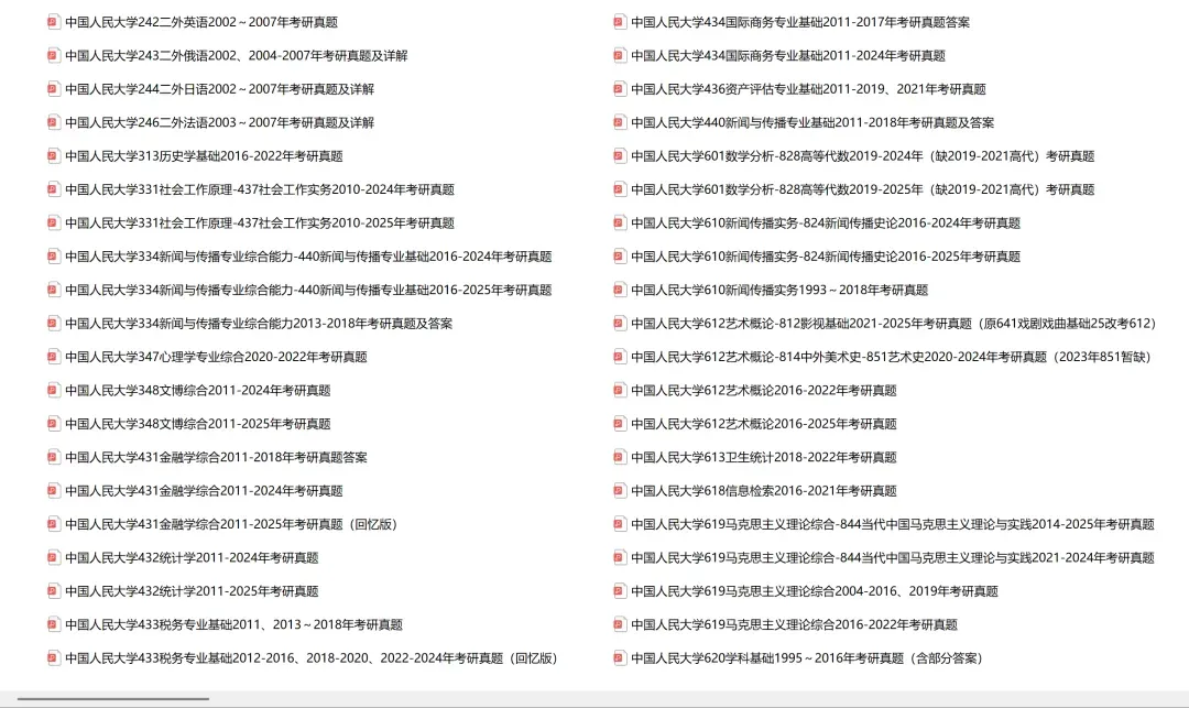 中国人民大学考研专业课历年真题汇总(含2026真题) 第2张