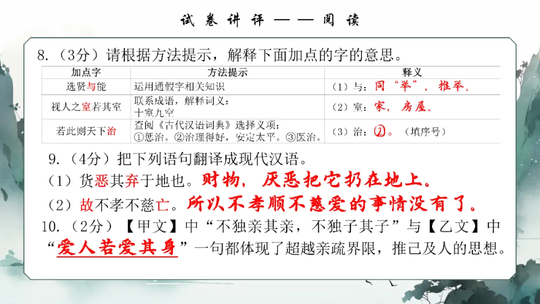 2026年松北区九年级模拟语文学科试卷讲评 第10张