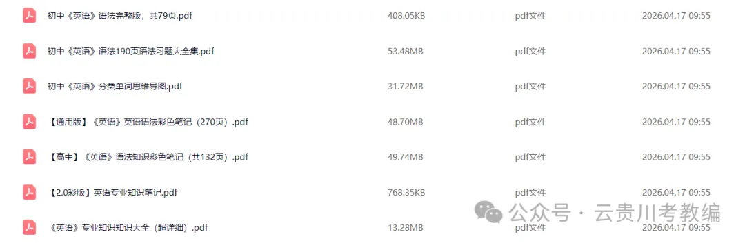 26-贵州特岗《英语》真题参考+高频考点笔记+1000刷题+八套模拟卷! 第5张