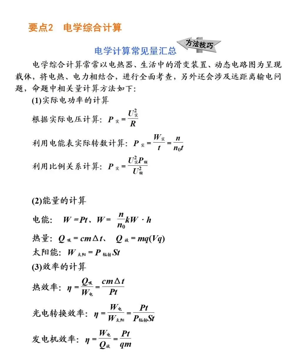 中考物理冲刺专题,搞定这些题型就够了 第58张