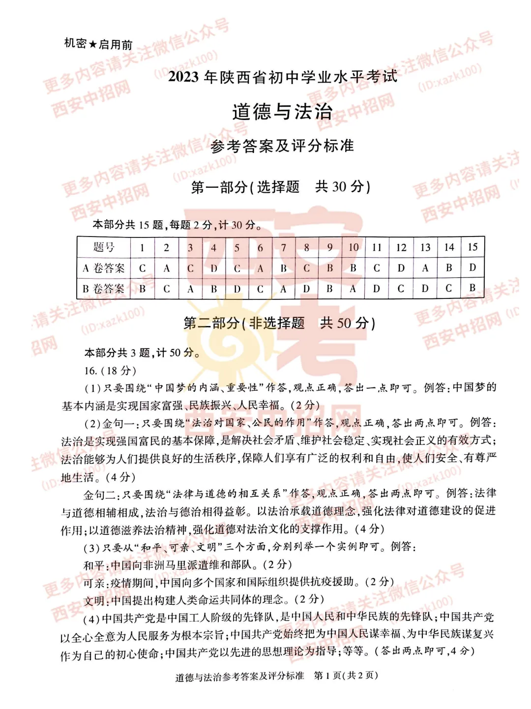 中考速递|2023陕西中考全科真题及答案(高清版)公布! 第68张