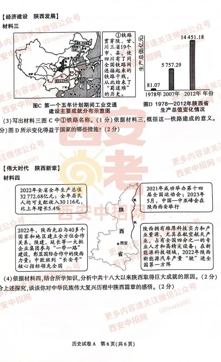 中考速递|2023陕西中考全科真题及答案(高清版)公布! 第75张