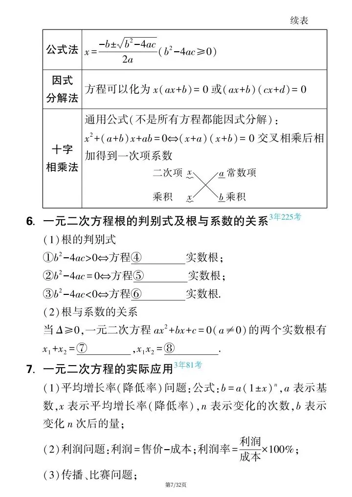【中考数学】2026年中考数学《高频知识点填空》附详细解析版,完整电子版可打印! 第15张