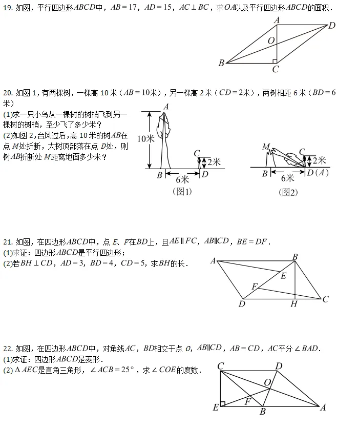 期中真题||2026年重庆市杨家坪中学“教共体”八年级下学期半期学情监测数学试题(含难题解析) 第5张