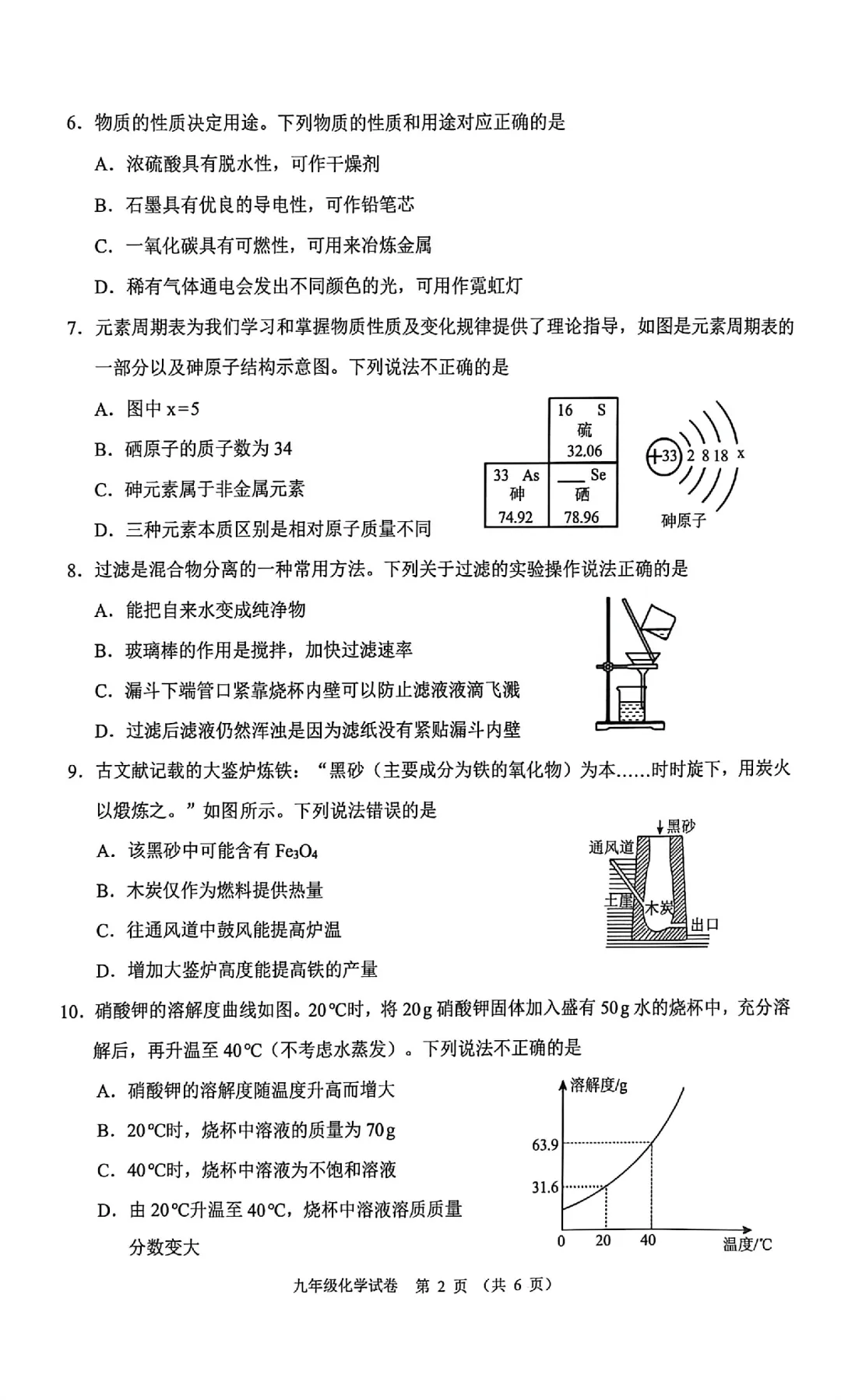 2026年中考模拟考试化学试题18 第2张