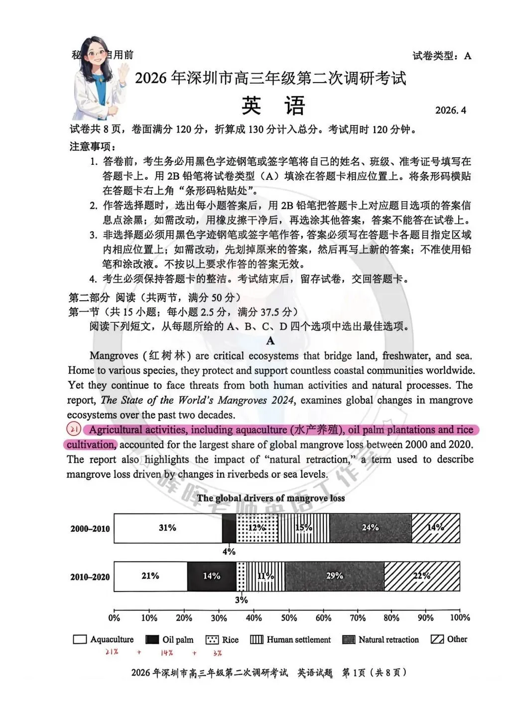 26届深圳市高三二模试卷解析 第1张
