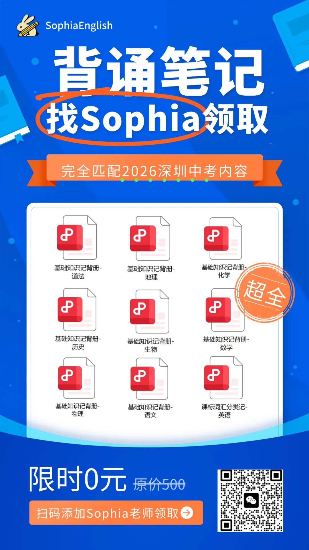 深圳中考家长必看|2026中考全科背诵笔记,免费分享,助力孩子高效备考 第1张
