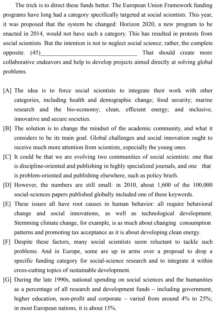 考研英语一2013年新题型(阅读B)真题及词汇 第2张