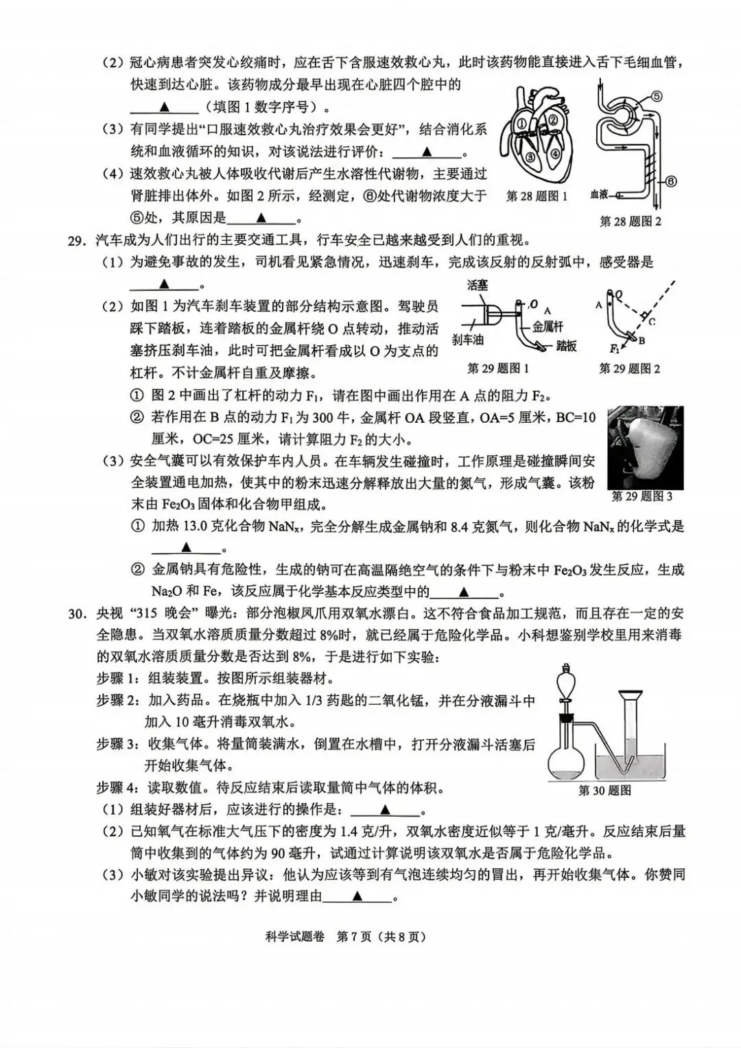 2026年4月浙江省绍兴市中考一模全科试卷和答案,含英语听力,无水印免费下载 第56张