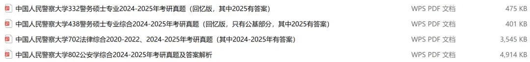 中国人民警察大学考研专业课历年真题汇总(含2026真题) 第2张