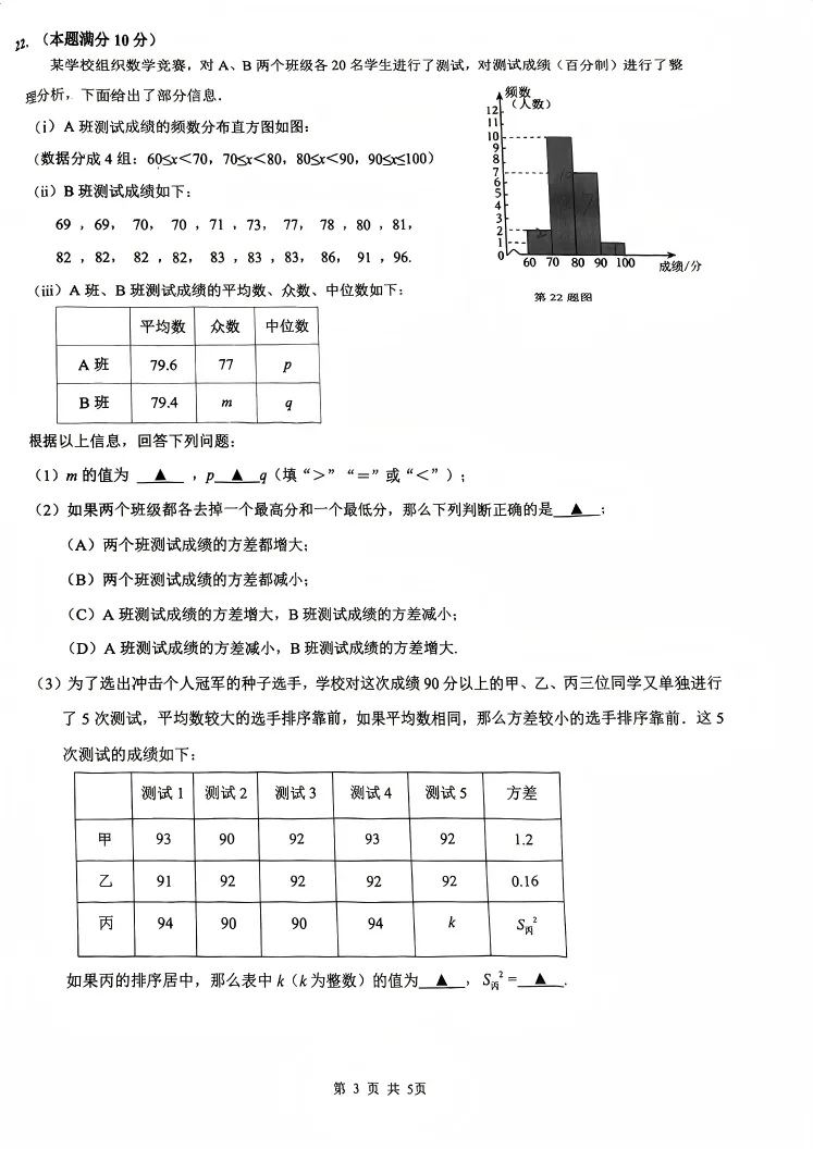 独家解析!2026杨浦区二模数学真题解析! 第4张