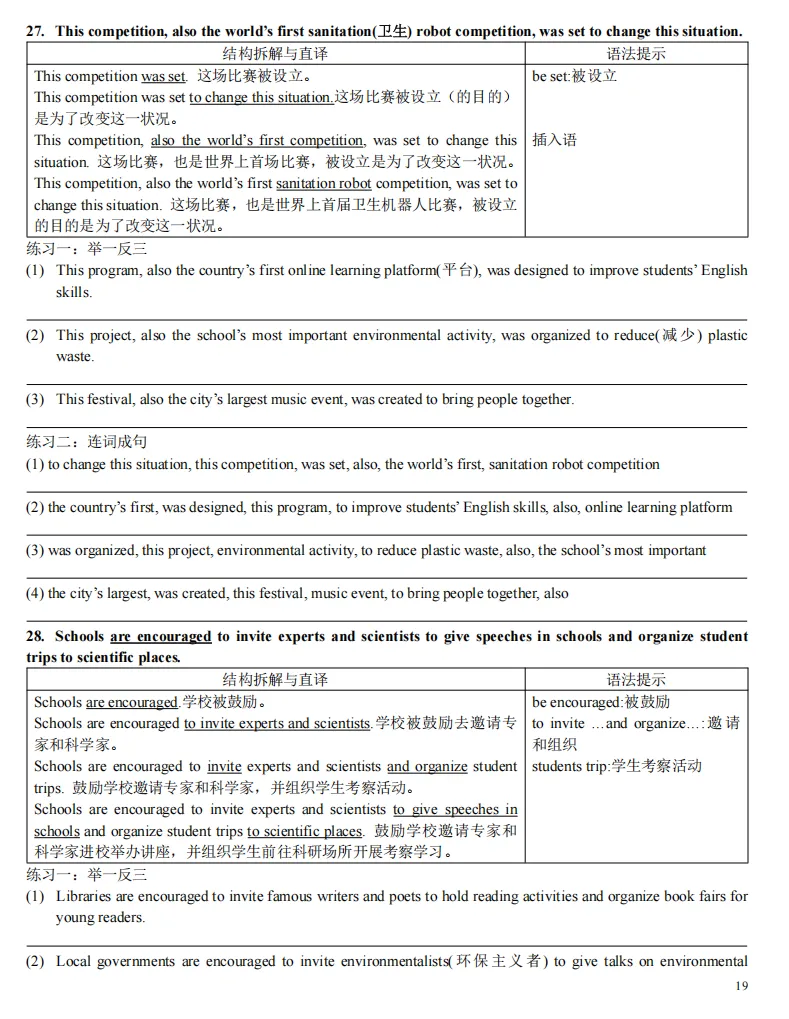 中考英语阅读理解:长难句突破・综合强化训练(三) 第4张