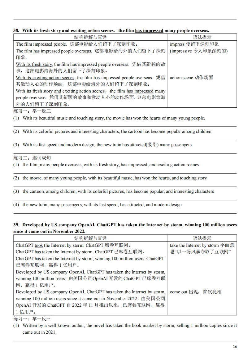 中考英语阅读理解:长难句突破・综合强化训练(三) 第11张