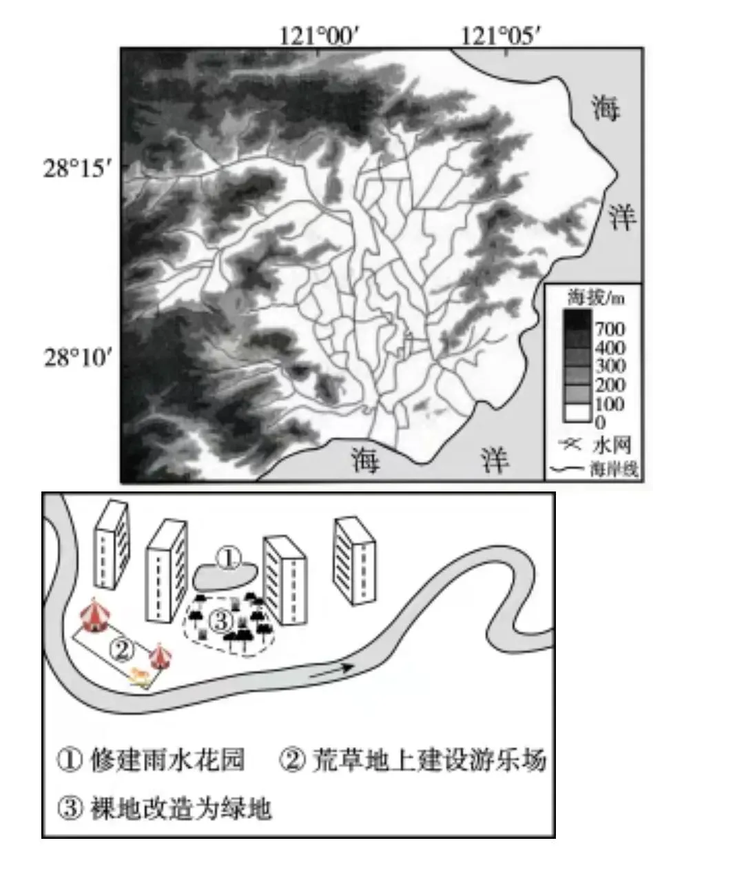 打卡高考真题 城市内涝 第1张