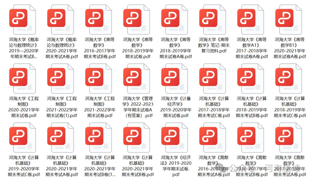 河海大学历年期中期末真题来了~ 第3张