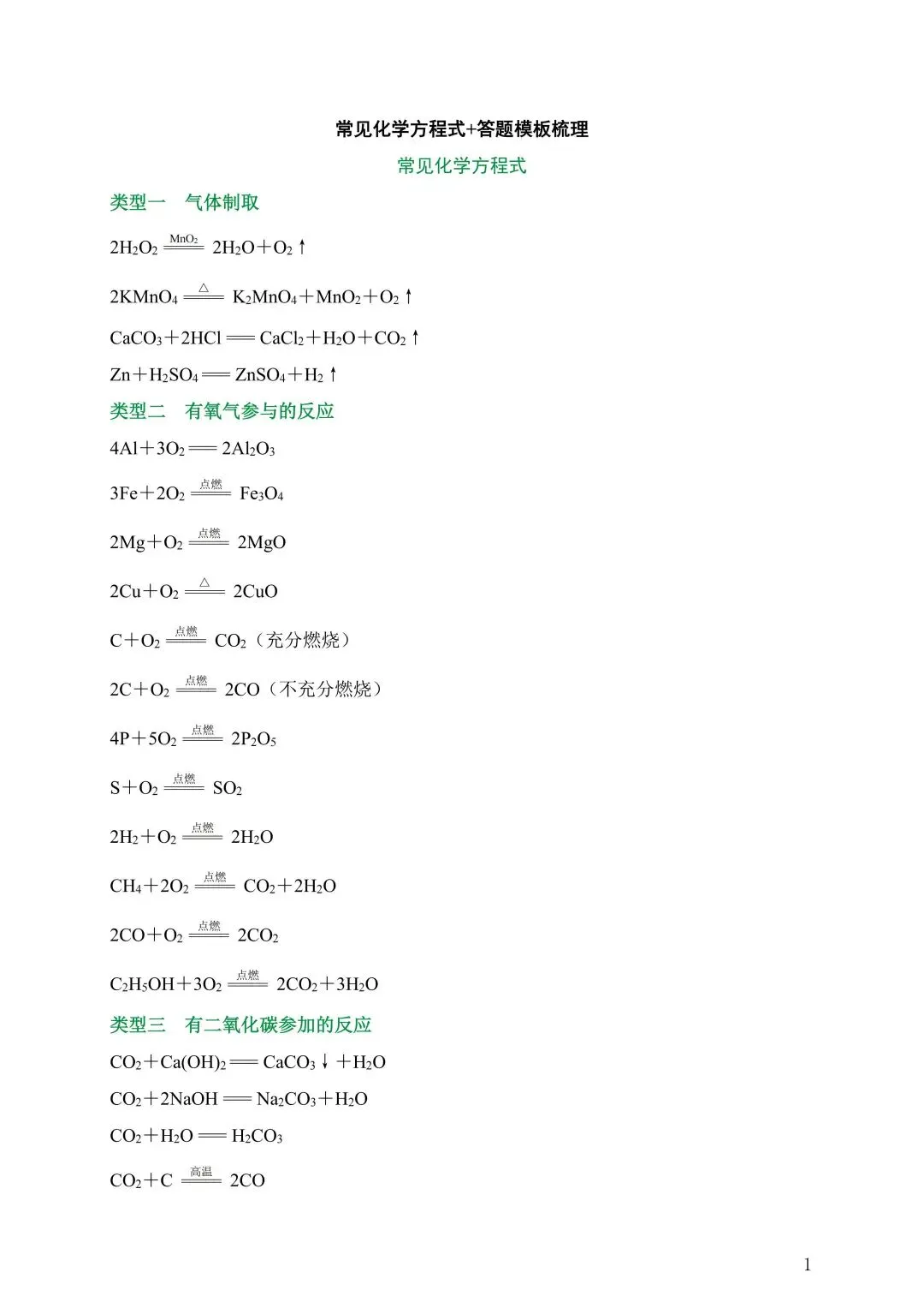 中考化学知识点梳理 第1张