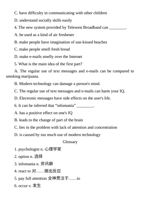 初中英语7-9年级《阅读理解真题练习》免费领!含答案,可下载打印 第4张