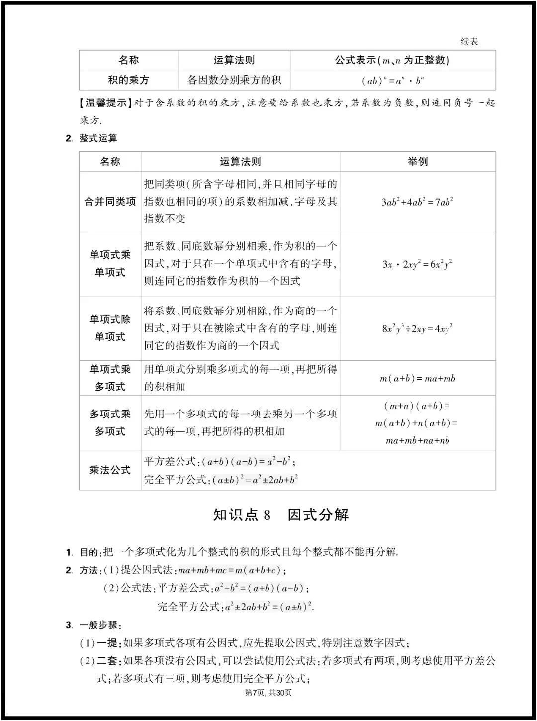中考数学 | 2026年春期最新中考数学基础知识点汇总,完整电子版已经准备好,家长和老师可以提起打印使用. 第8张