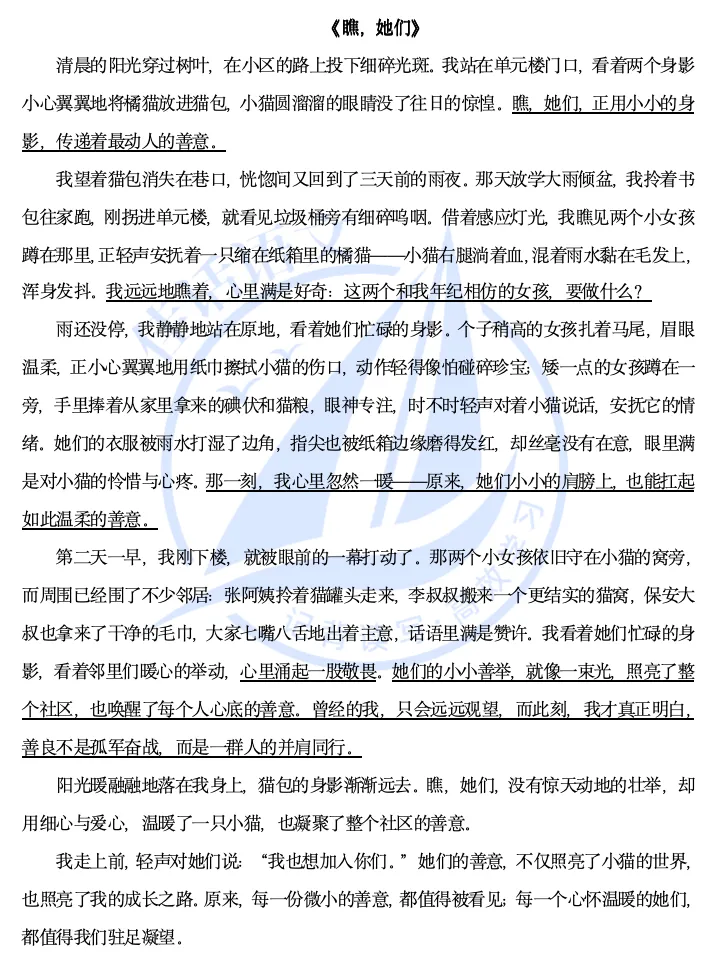 【作文真题讲练】2026广州中考一模《瞧,她们/他们》 第10张