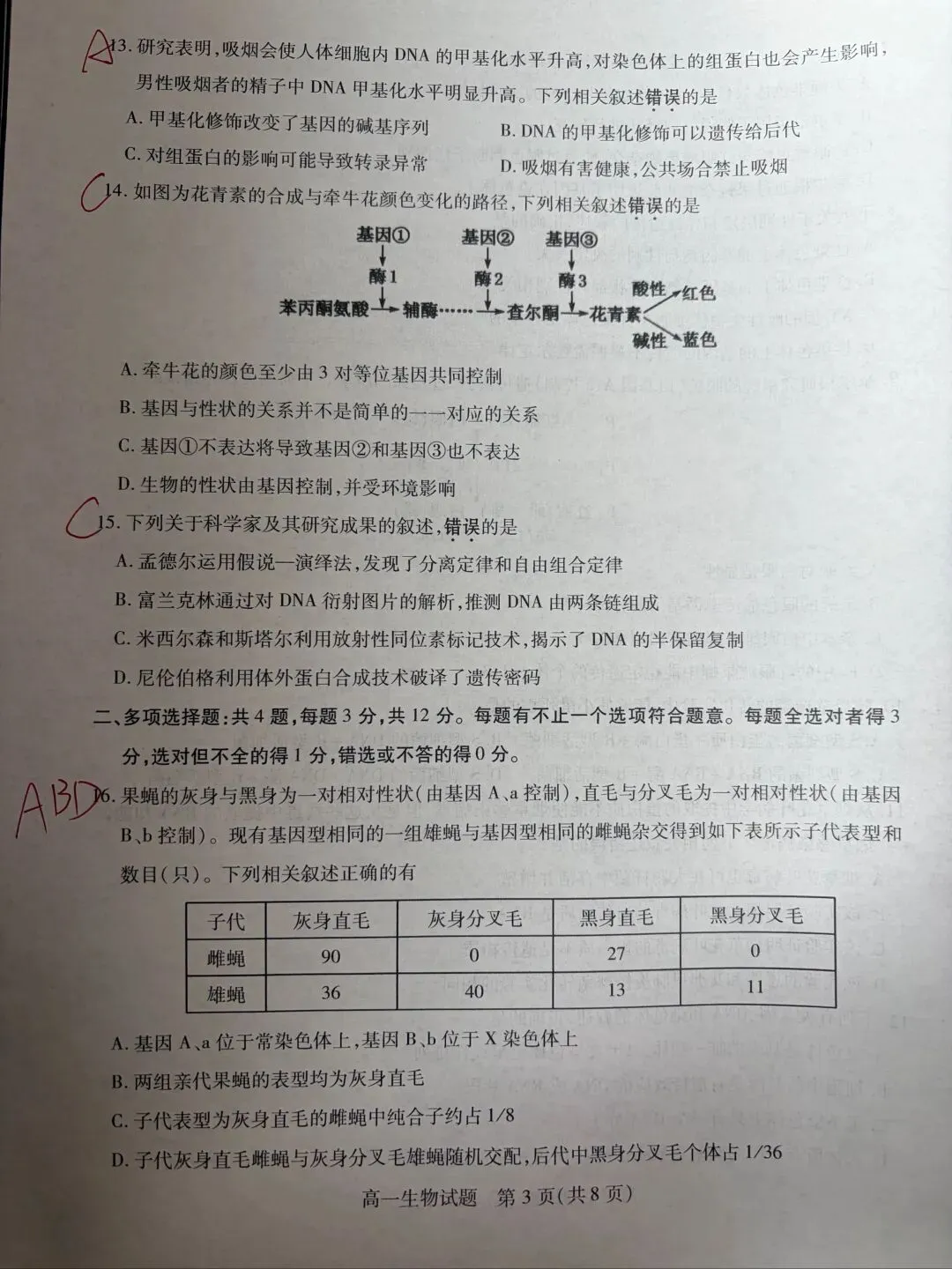 期中考试试卷及答案 第3张