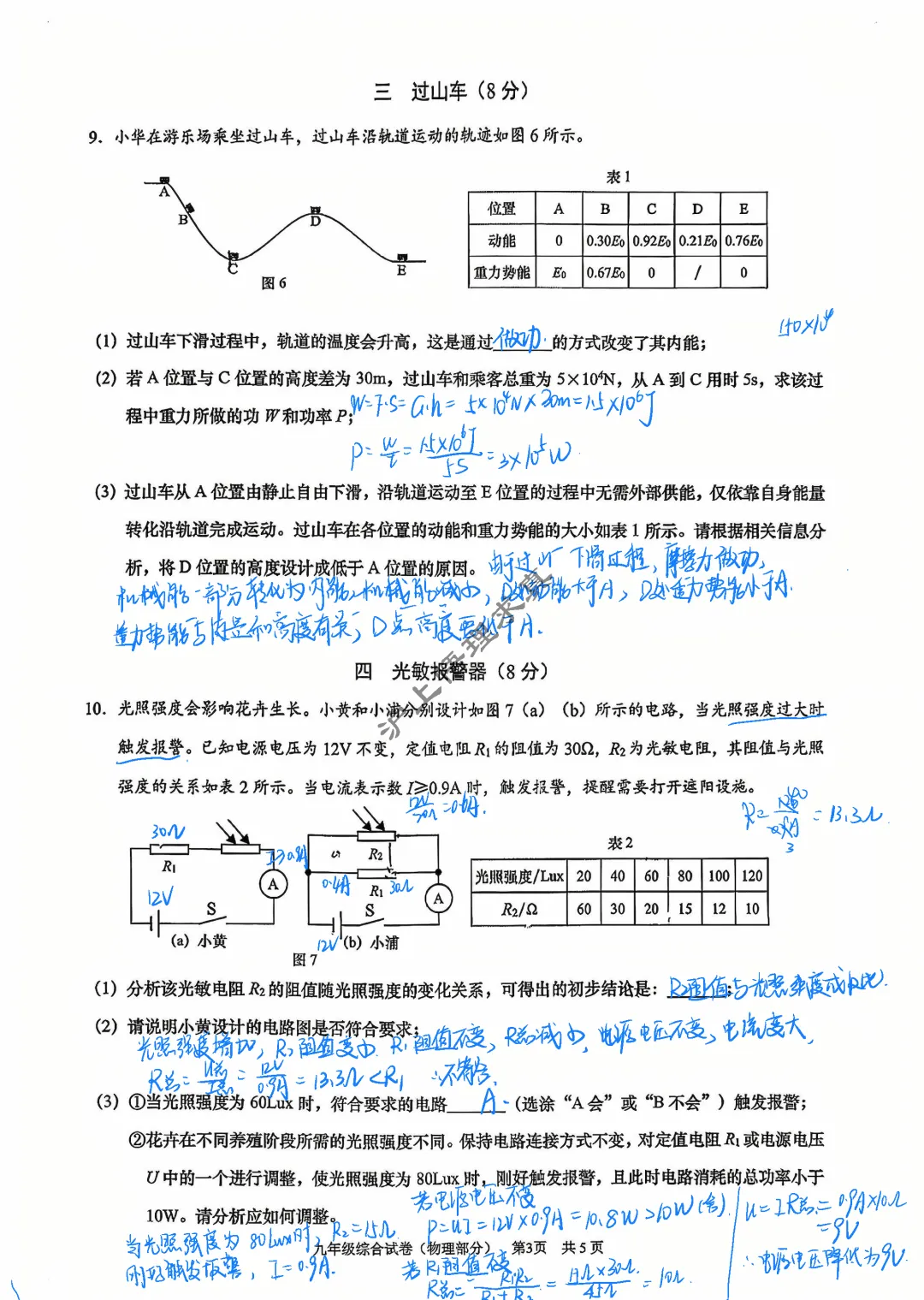 中考物理二模 | 2026年上海市黄浦区九年级物理二模 第3张