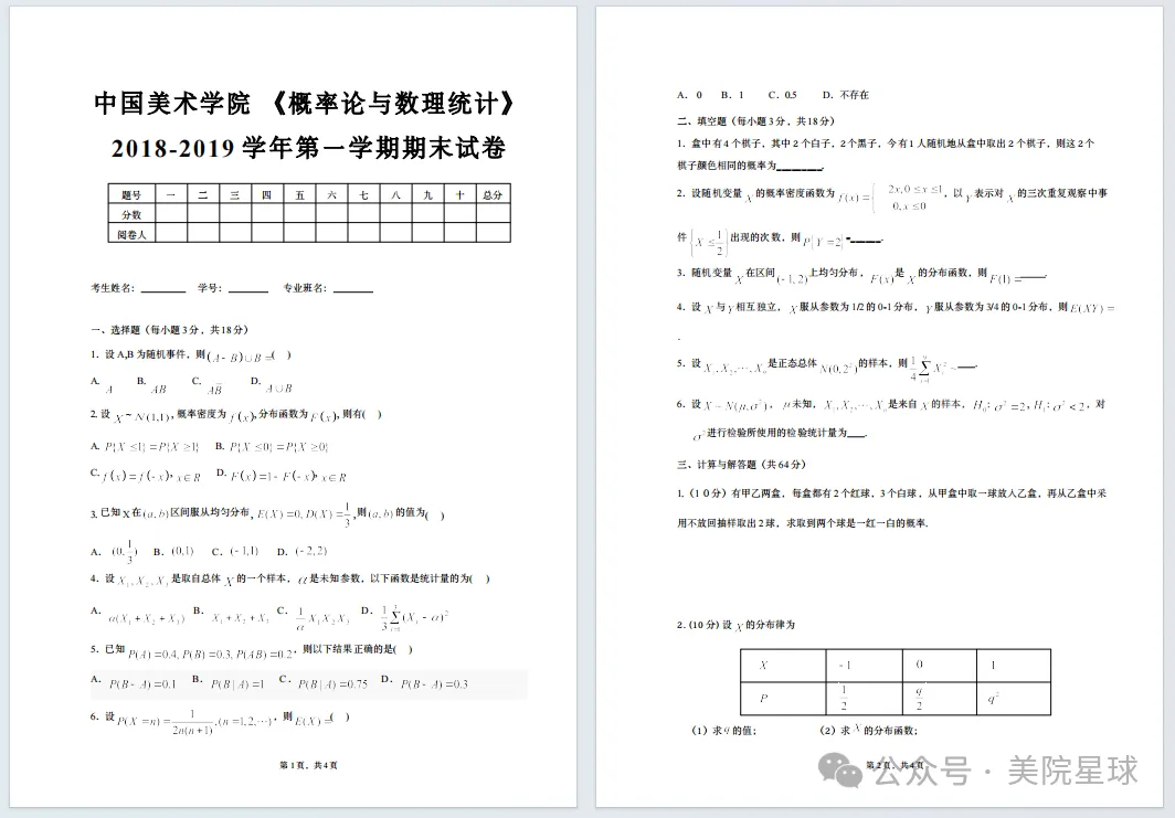 中国美术学院历年期中期末真题来了~ 第7张