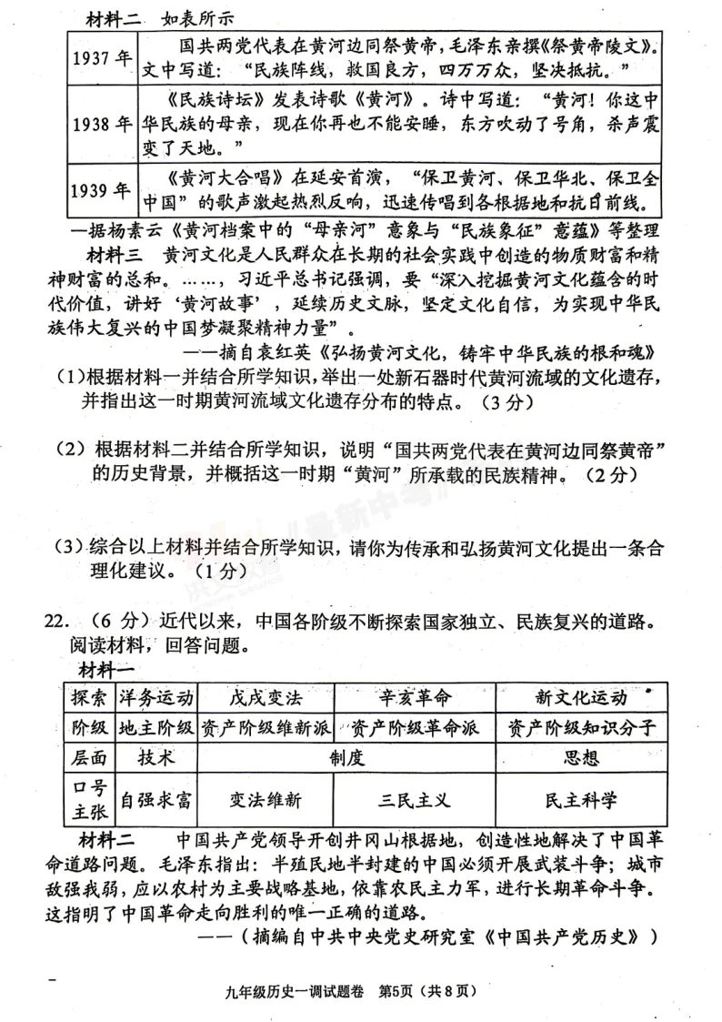 [一模]2026年南阳市一模试卷(7科全)试卷、听力及参考答案 第54张