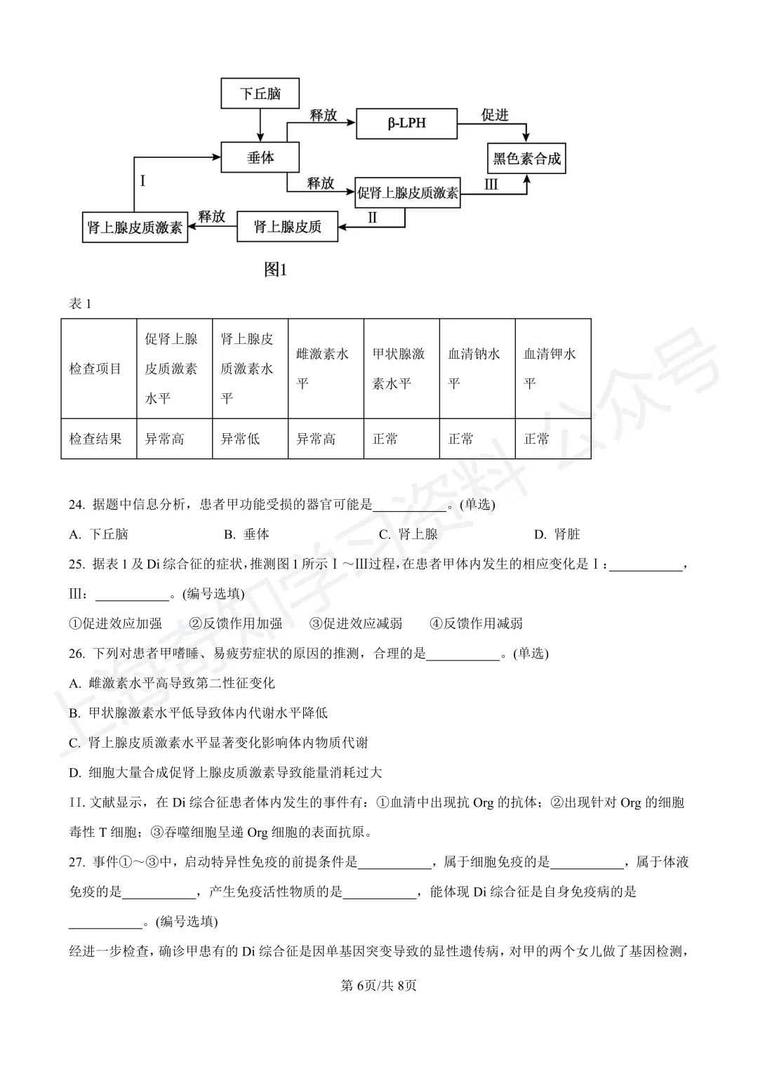 2025等级考真题卷、26届高三二模卷答案!已更新! 第23张