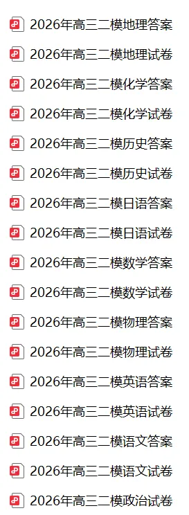 2026年深圳高三二模试卷+答案最新汇总! 第3张