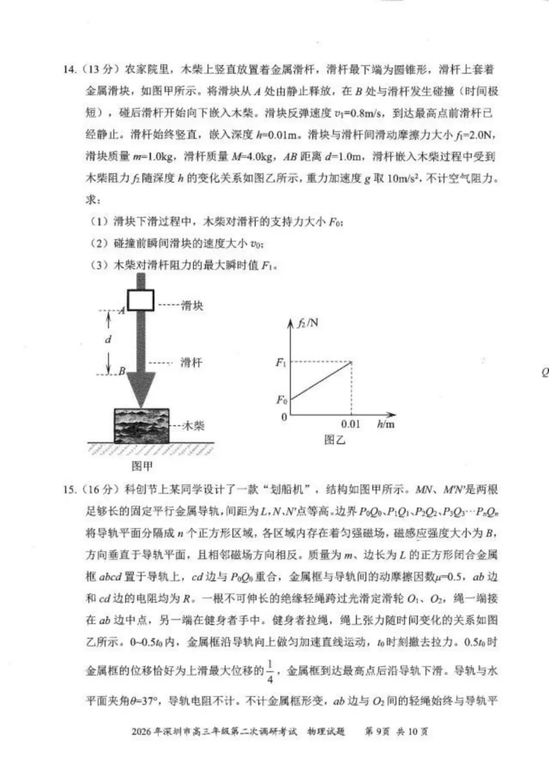 10科齐全!2026深圳高三二模各科试卷+答案公布! 第66张