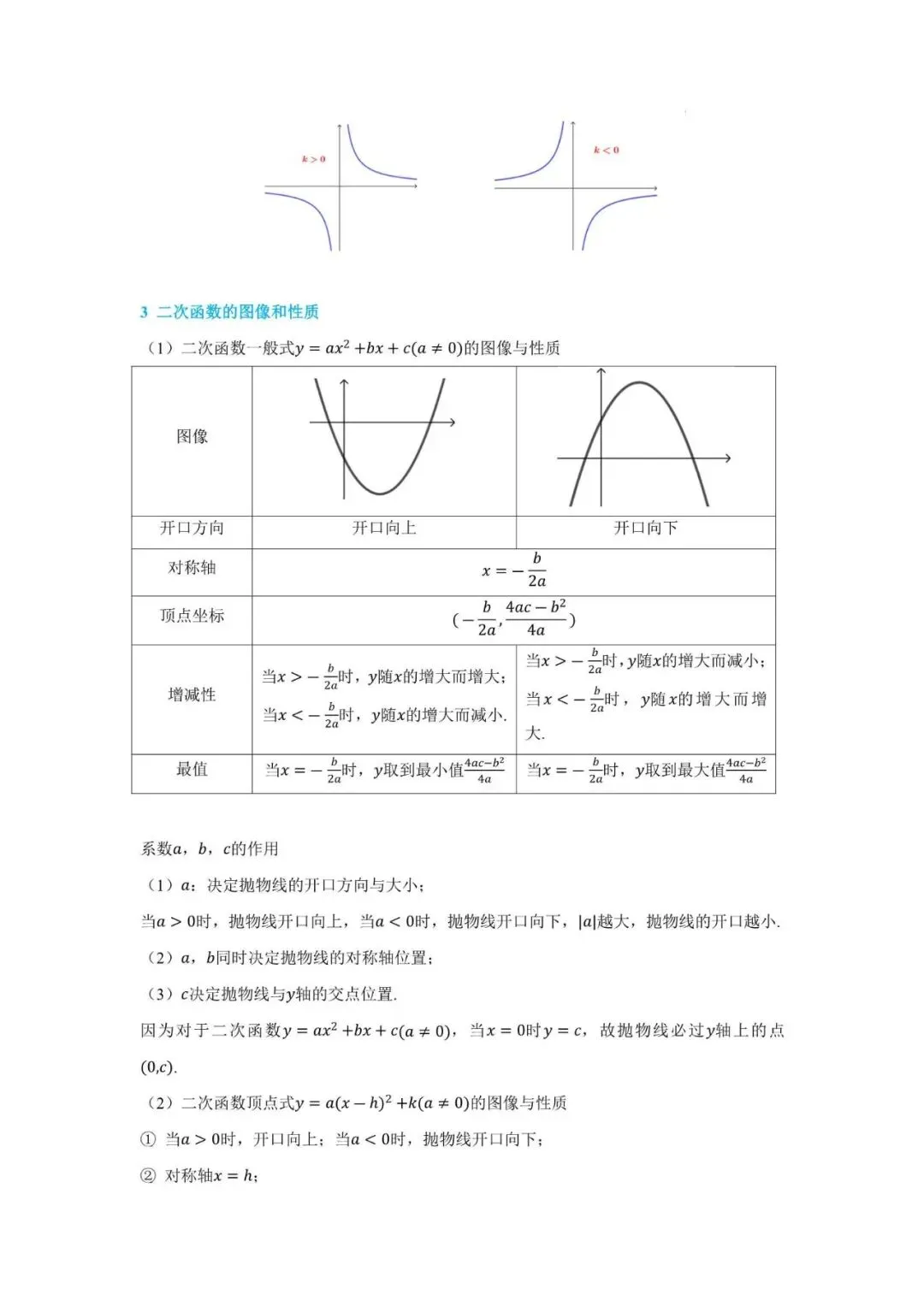 初中数学 | 中考数学二次函数与一次函数、反比例函数 【七大题型】(全国通用)(可打印) 第3张