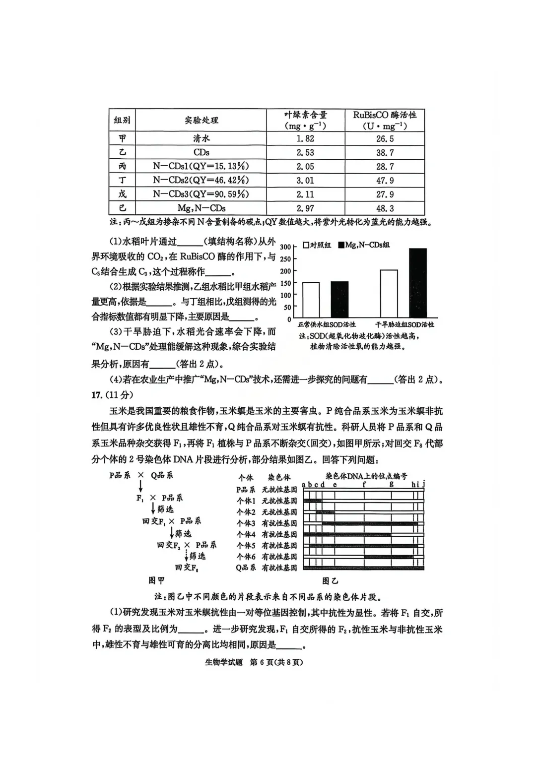 四川省成都市2023级高三第二次模拟测试生物学试卷 第6张