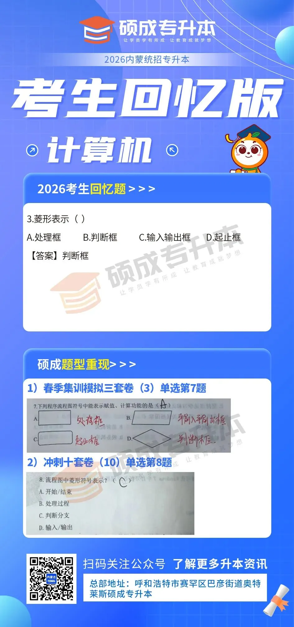 内蒙古2026年专升本公共课真题回顾(计算机) 第5张