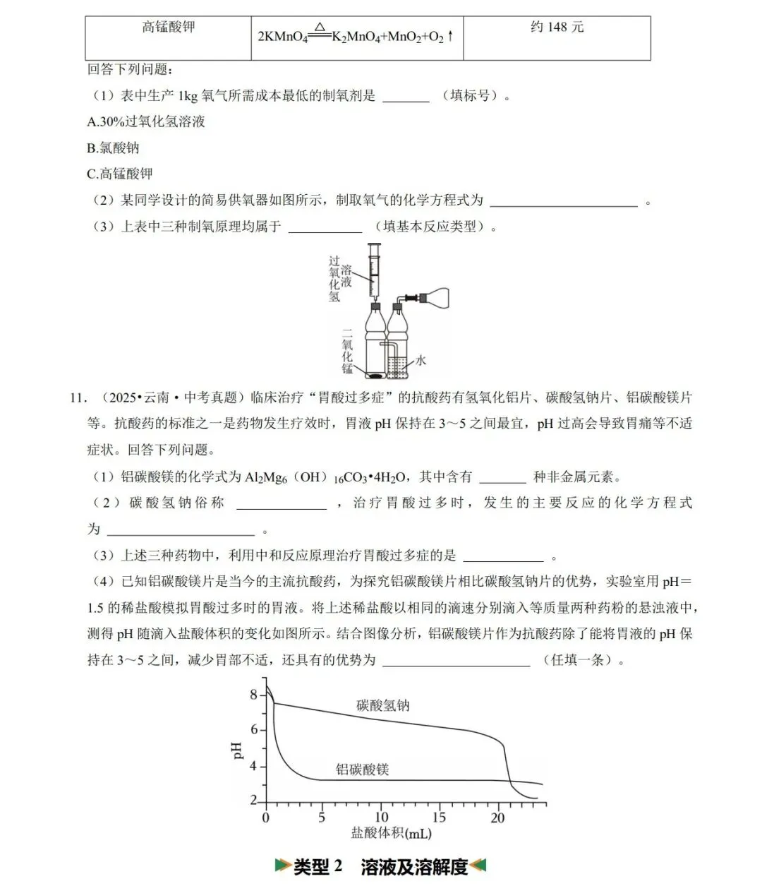 挑战满分!中考化学填空题专项训练(80道中考真题+8类常见考点) 第5张