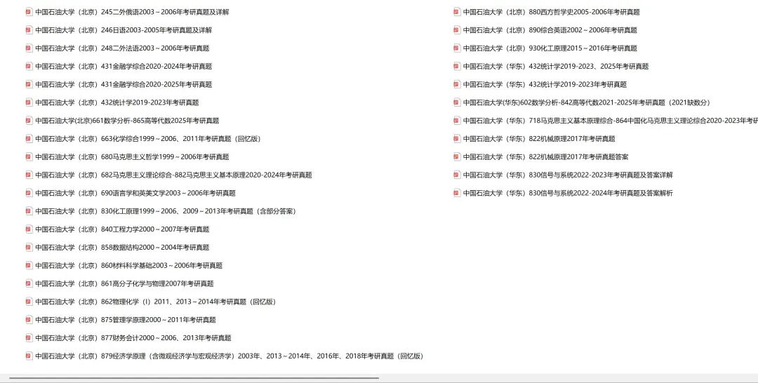 中国石油大学考研专业课历年真题汇总(含2026真题) 第2张