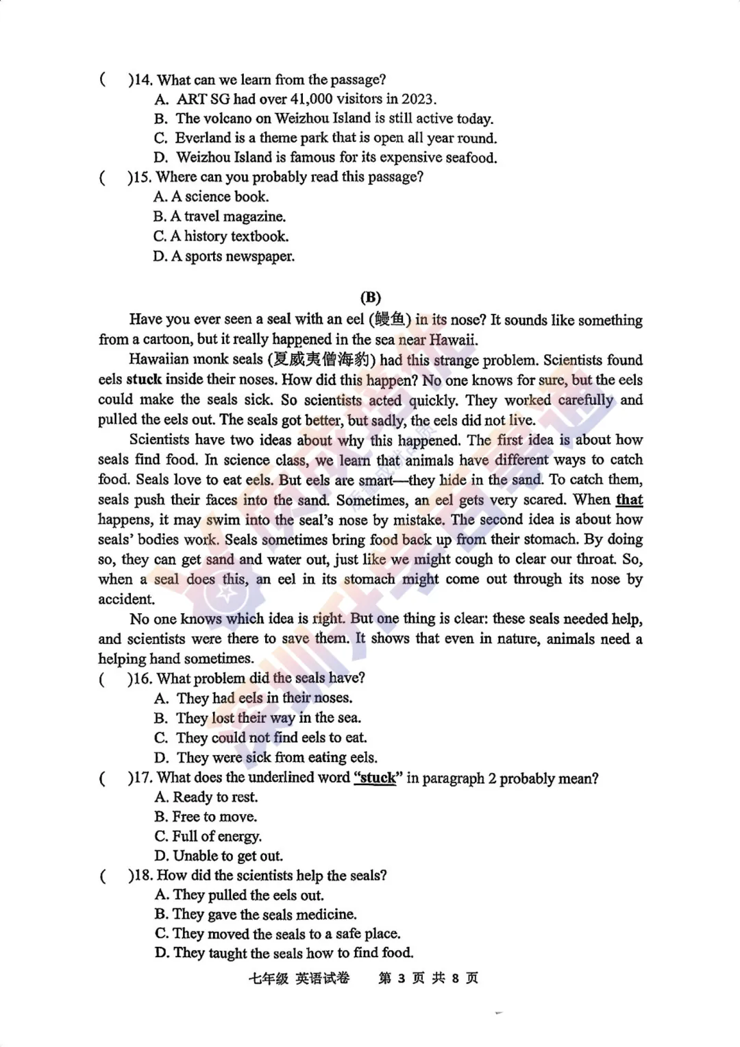 最新!2026深中初一英语真题,解析出炉 第3张