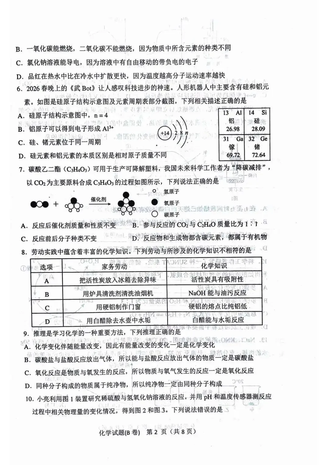 2026年中考模拟考试化学试题19 第2张