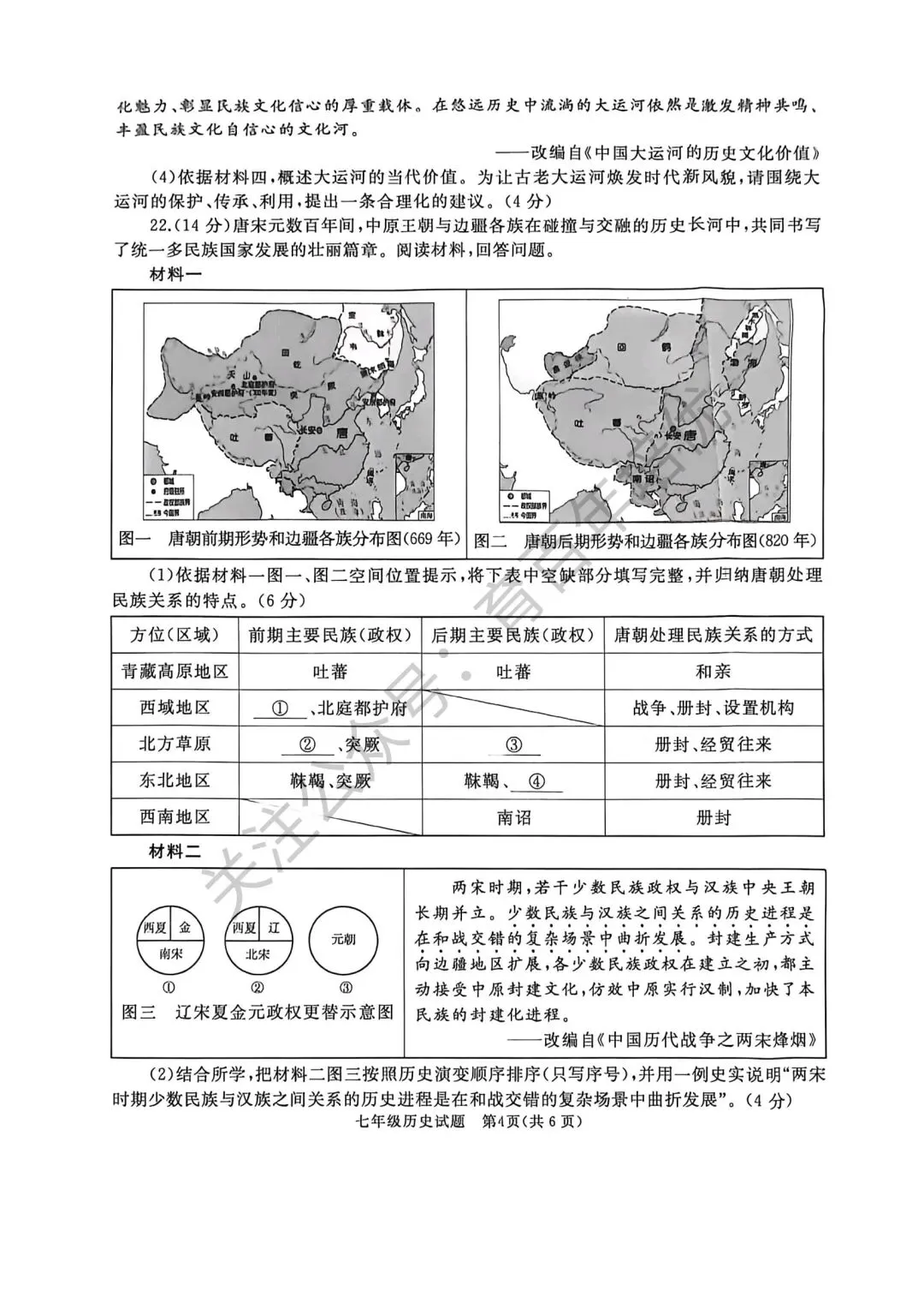 2026年滕州市七年级下学期期中考试真题含答案(语数英地生政史) 第53张