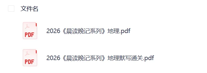 中考地理晨读晚记26年 第1张