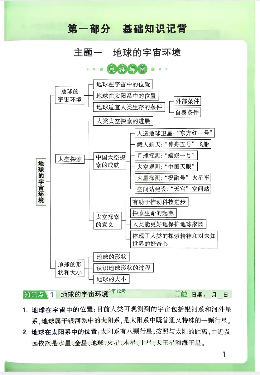 中考地理晨读晚记26年 第4张