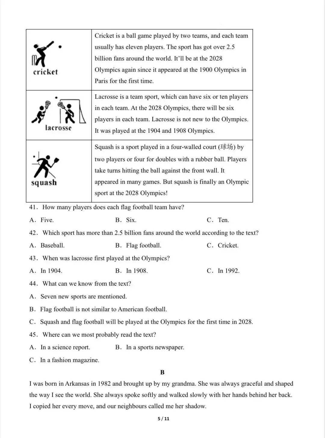 2026 年英语中考第二次模拟考试(海南专用)/电子版可打印 第7张
