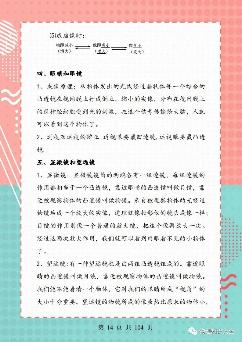 中考物理考点精细总结,初三复习好帮手 第14张