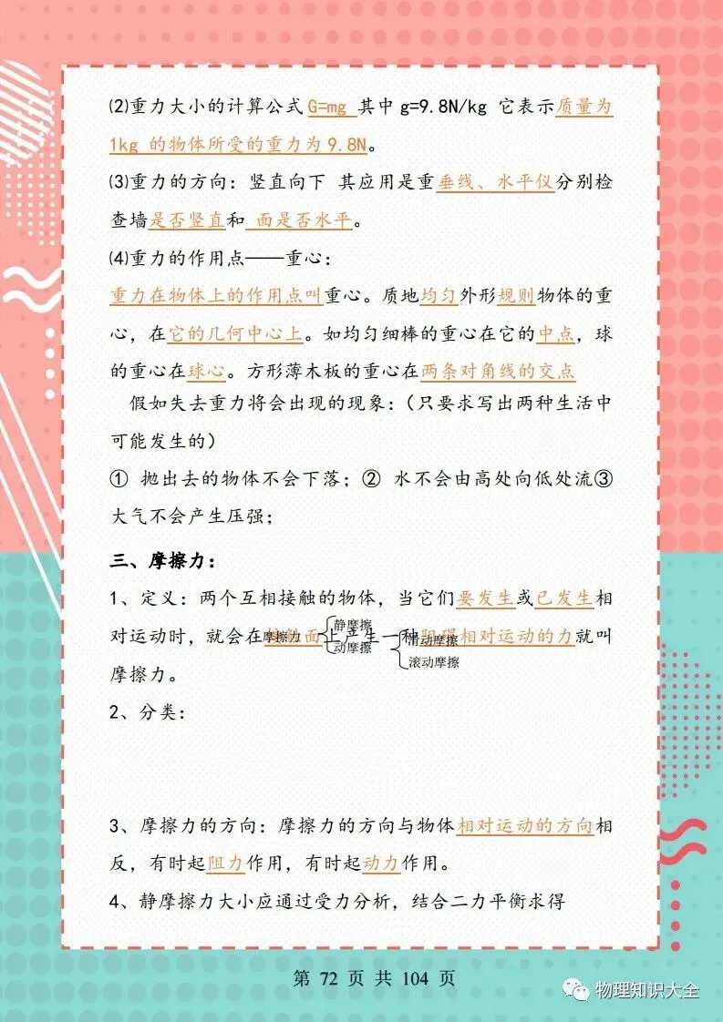 中考物理考点精细总结,初三复习好帮手 第72张