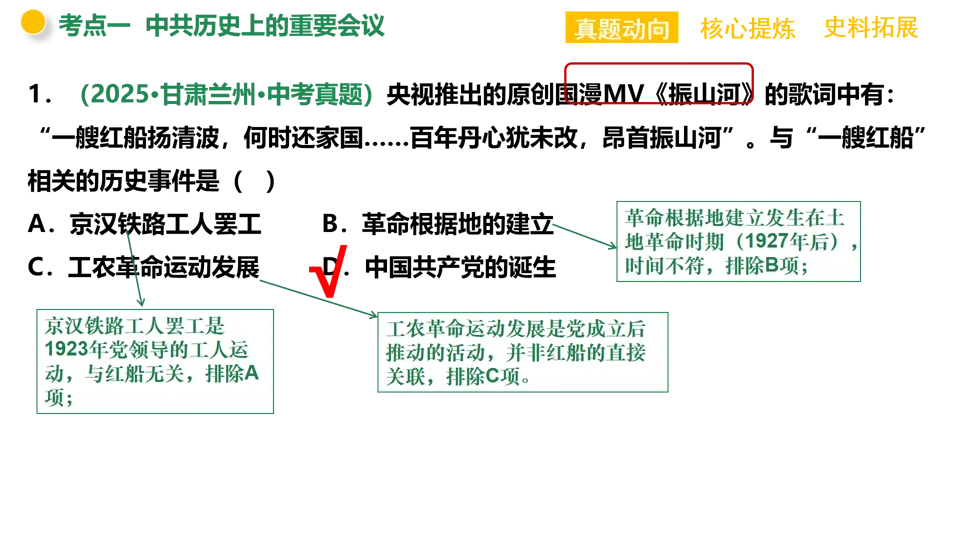 【中考复习】|专题08:中国共产党的光辉历程 第16张