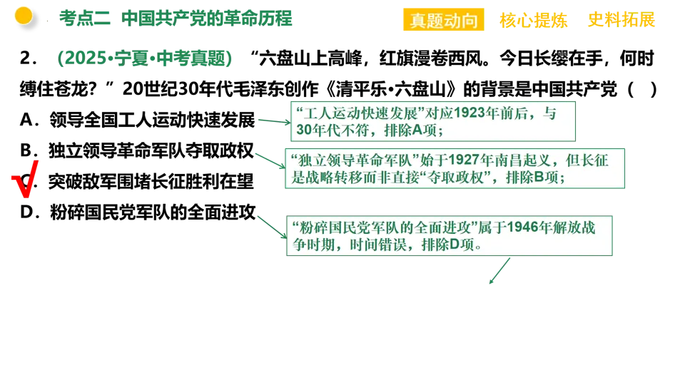 【中考复习】|专题08:中国共产党的光辉历程 第32张